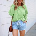 thumbnail image 2 of Birdeem Mode Femmes Décontracté Uni Manches Longues Chandail Chandail en Molleton Blouse Tops, 2 of 5