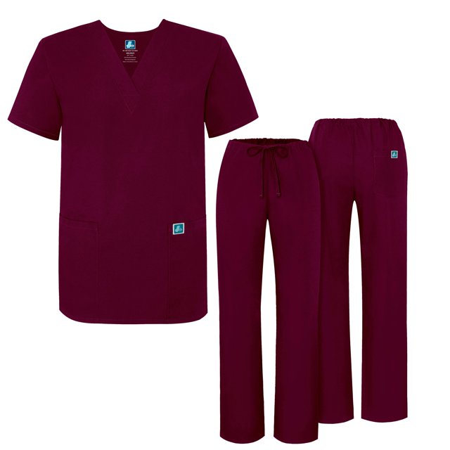 Adar Mens Medical Scrubs Set Medical Uniforms - Roomy Fit (30 Colors)