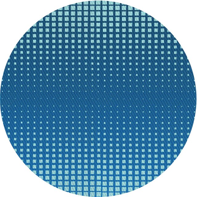 Ahgly Company Tapis d'Intérieur Ronds Transitionnels Bleus Lavables à la Machine, 3 Pieds Rond