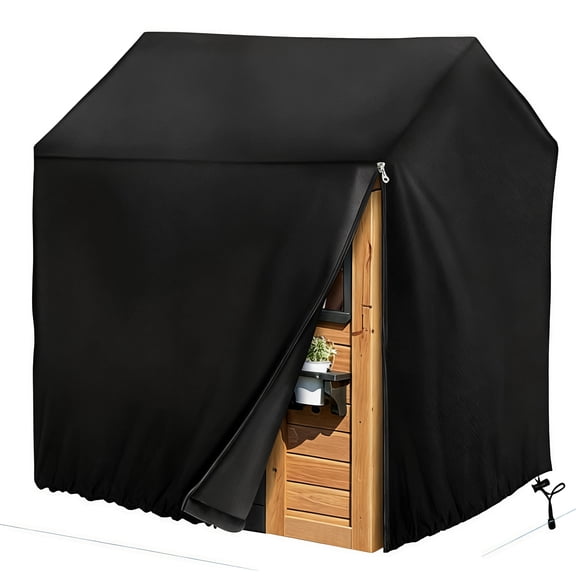 relayinert Maisonnette en Plastique Accessoires de Maisonnette d'Extérieur Cape pour Petits Poissons Housse de Chalet Noir 420D.,145*145*160