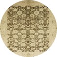 thumbnail image 1 of Ahgly Company Tapis d'Intérieur Ronds Abstraits Brun Clair de Style Oriental, 4 Pieds Rond, 1 of 6