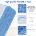 thumbnail image 2 of HLONK 8 Packs Reusable Microfiber Mop Pads Flat Mop Head Floor Cleaning Pad 16.5” Spray Mop Replacement Pads Fit for Most Microfiber Flat Mop System(Green), 2 of 7