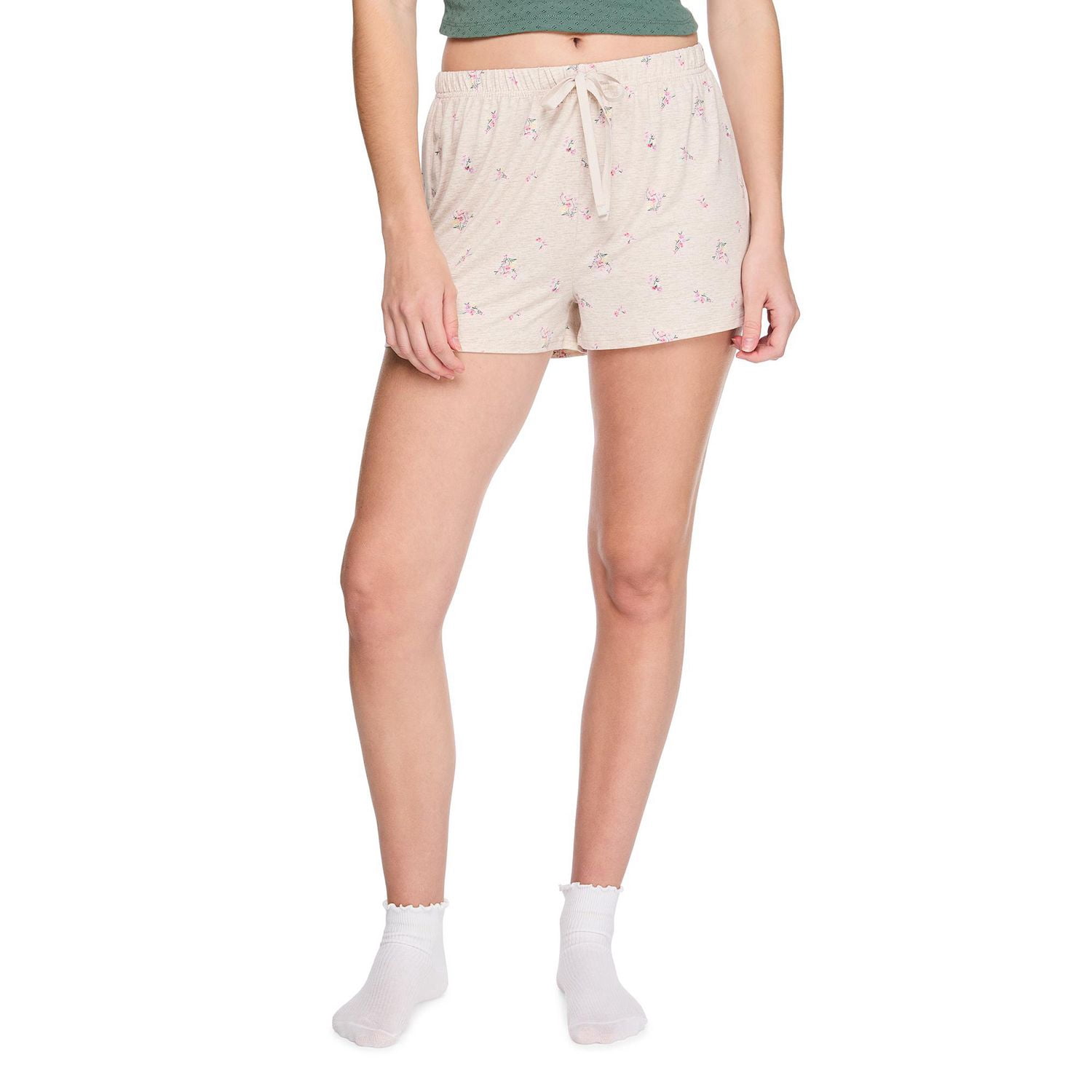 Short de pyjama à effet peau pêche No Boundaries pour femmes