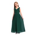 thumbnail image 3 of TDAO Robe en Chiffon Sans Manches Col en V Perlée Mariage Demoiselle d'Honneur Soirée Bal Robe de Bal Formelle Vert Armée 12, 3 of 7