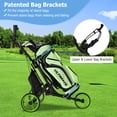 thumbnail image 4 of Goplus Folding 3 Wheels Golf Push Cart W/Bag Scoreboard Adjustable Handle Green, 4 of 8
