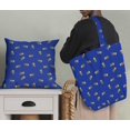 thumbnail image 5 of Soimoi Blue Silk Fabric OMG Text Decor Fabric Printed Yard 42 Inch Wide, 5 of 5