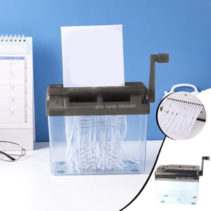 Cagogo sous $5 Mini Déchiqueteuse de papier Mini Déchiqueteuse de papier à crane, portable A6 Détroyer de documents, outil de bureau de sécurité manuelle, Cutter de projet de loi sur les finances à domicile, protecteur de données personnelles confidentielles