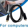 thumbnail image 3 of Câble Vidéo Audio 4K DisplayPort vers HDMI Compatible pour Ordinateur Portable L3F2, 3 of 8