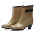thumbnail image 4 of Punk Style Mid Snow Boots Womens Non-Slip Rain Boots High Heel Water Shoes, 4 of 9