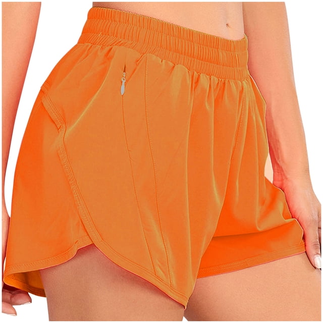 Timegard Running Shorts for Women Elastic Waist Lightweight Solid Color Track Shorts Loose Athletic
