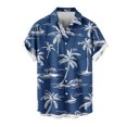 thumbnail image 2 of Styesk T-Shirts pour Hommes Col Décontracté Imprimé Manches Courtes Cardigan Mode avec Poche, 2 of 4