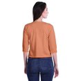 thumbnail image 3 of Moomaya Printed Keyhole Neck Ring Top Casual 3/4th Sleeve Tees Tank Tunic Top, 3 of 5