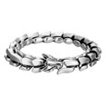 thumbnail image 4 of Gothic Punk Bracelet Titanium Steel Dragon Scale Punk Silver dragon Bangle Silver 9.05 inches, 4 of 9