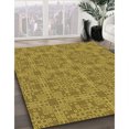 thumbnail image 3 of Ahgly Company Tapis d'Intérieur Ronds Transitionnels Jaunes Lavables à la Machine, 3 Pieds Rond, 3 of 7