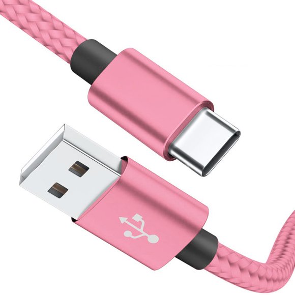 CNKOO USB Type C Charging Cable (10ft) USB C Nylon Braided Charger Cord for Galaxy Note 9 8 S10 S10E S9 S8 Plus G7 G6 G5 V40 V30 V20 Nexus 5 Pixel 3/3 XL 6T/6/5