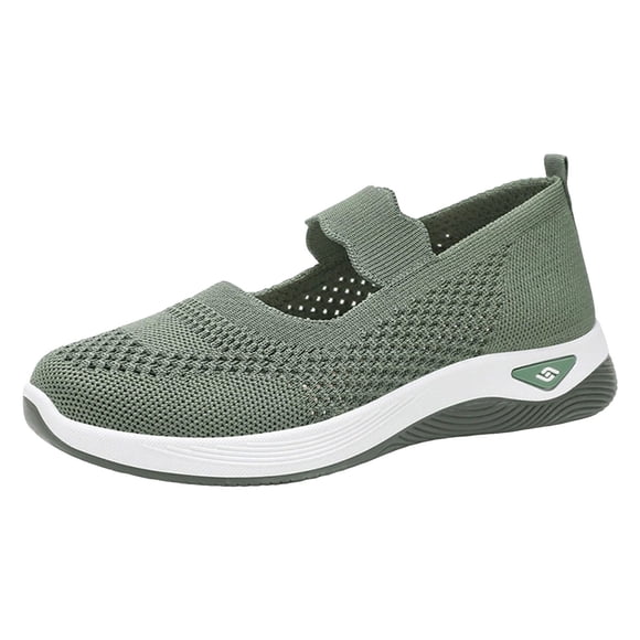 Fsqjgq Slip On Sneakers Women Walking Shoes Sports Mesh Running Shoes Stylish Breathable Running Sneaker