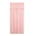 thumbnail image 2 of Lace Door Curtain Room Divider – Double Layer Opaque Sheer Polyester, Punch-Free Velcro Install, Privacy Screen for Bedroom, Kitchen, Living Room | 78.74x39.37 In, Pink/Beige, 2 of 6