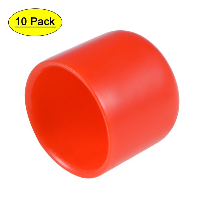 Unique Bargains Vis Protecteurs de Filetage, 7/8-inch ID Caoutchouc Bouchon d'Extrémité Ronde Bouchons de Tube Flexible Rouge Embout de Tube 10pcs