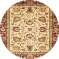 thumbnail image 1 of Ahgly Company Indoor Round Abstract Mustard Yellow Oriental Area Rugs, 4' Round, 1 of 6
