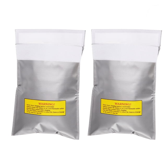 Sacs à Batteries, 2 Pcs Conception de Trou de Charge Sac de Sécurité pour Batterie Lipo pour Alimentation