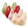 thumbnail image 1 of Plebaso Women's Everyday Bras Front Closure Full Coverage Bra 4 Pack No Underwire Bralettes for Ladies, 1 of 6