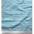 thumbnail image 1 of Soimoi Moss Georgette Fabric Abstract Stripe Printed Fabric 1 Yard 42 Inch Wide, 1 of 3