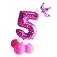 thumbnail image 4 of simhoa 19pcs/Set Numbers 0-9 Foil Balloons Party Latex Balloons Wedding Decorations Number 5, 4 of 4