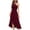 Wine, variant on Womens Cocktail Formal Dresses Summer Ruffle Hem Wedding Guest Evening Gowns Cross Halter High Low Party Dress Black, L