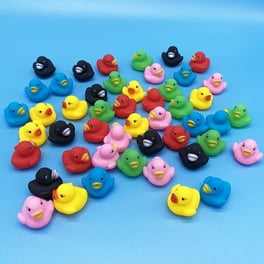 Luter - Lot De 48 Canards En Caoutchouc Flotteurs Et Grinçants, 6 Couleurs Pour Le Bain, La Douche, Ou Les Fêtes D'anniversaire !