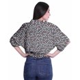 thumbnail image 4 of Moomaya Hauts Cache-Cœur pour Femmes Imprimés Taille Élastique Manches Boxy Blouse Cache-Cœur Décontractée, 4 of 4