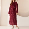 thumbnail image 2 of MeetoTime Women's Full Length Robe, Warm and Cozy Fleece Bathrobe, Unisex Man Woman Robe Loungewear, 2 of 6