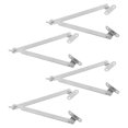 thumbnail image 4 of Shisuyan Charnières Fer Argent pour Armoire Meuble Garde-Robe Installation 4 Pcs 5.1X1.2X0.4In, 4 of 8
