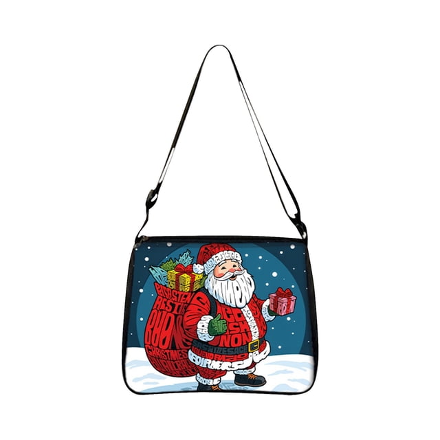 Christmas Shoulder Bag Adjustable Shoulder Strap Bag With Inside Pocket For Daily For Christmas