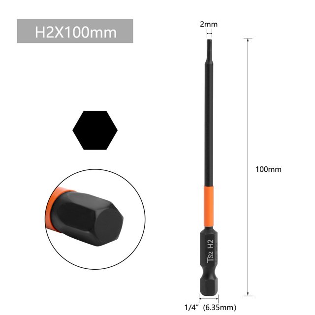 1 Pce Embout de Tournevis Hexagonal Changement Rapide Longueur de Perceuse 100mm