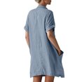 thumbnail image 4 of Gspmoly Robes d'Été pour Femmes 2025, Robe Chemise à Boutons pour Femme Décontractée Ample à Col Rabattu à Manches Courtes avec Poches Robes d'Été pour Femmes Économies d'Été, 4 of 9