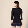 thumbnail image 3 of walmart Essentials T-Shirt à Encolure Bateau à Manches 3/4 pour Femmes, 3 of 8