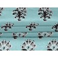 thumbnail image 5 of oneOone Velvet Turquoise Blue Fabric Block Sewing Material Print Fabric By The Yard 58 Inch Wide, 5 of 5