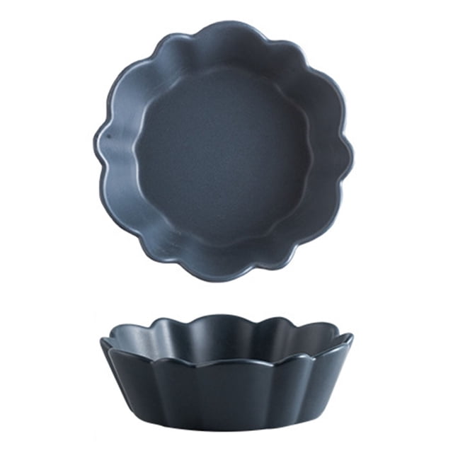Qeeadeea Small Round Baking Dish Set Of 2, Colorful Ceramic Pie Pan, Round Pie Dish, Morandi Color Tableware-blue-15x15x4.5cm, 400ml