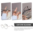 thumbnail image 3 of Lunettes Œil de Chat Monture en Métal Lunettes de Mode pour Femmes✨ Bleu e Anti U5G3, 3 of 8