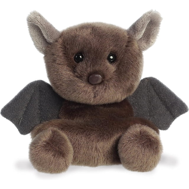 Aurora - Palm Pals - Peluche Luna Bat de 5 Pouces, Jouet en Peluche avec un Corps Brun Doux et Duveteux, des Ailes Sombres et des Oreilles Arrondies. Rempli de Granules de Haricot pour la Stabilité, Il Tient dans la Paume de Votre Main et Convient à Tous les Âges et aux Collectionneurs.