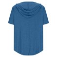 thumbnail image 4 of Timegard Womens Tops V Neck Short Sleeve Drawstring Hoodies Pullover Tee Comfy Summer Casual Tunic Tops, 4 of 5