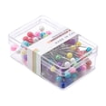 thumbnail image 1 of Needle and Thread Kit Sewing Pins Set for DIY Projects – 100 Straight Pins with Multicolor Pearlized Heads for Fabric Quilting and Crafting, 1 of 3