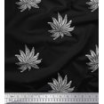 thumbnail image 1 of Soimoi Rayon Fabric Leaves Block Printed Craft Fabric by The Yard 42 Inch Wide, 1 of 5