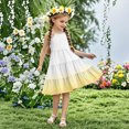 thumbnail image 1 of LOVZFMLL Robe d'Été Bohème à Bretelles pour Fillette, Décontractée, Sans Manches, à Étages, Style Camisole, pour 4-14 Ans, 1 of 7