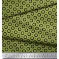 thumbnail image 3 of Soimoi Green Rayon Fabric Dots & Circle Geometric Decor Fabric Printed Yard 56 Inch Wide, 3 of 5