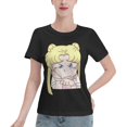 thumbnail image 1 of T-Shirt Basique à Manches Courtes pour Femmes Sailor Moon Édition Q Tsukiha, 1 of 6