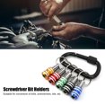 thumbnail image 3 of 5 Pack Keychain Screwdriver Bit Holders, Aluminum Alloy Screwdriver Bit Holders, 3 Slot Portable Screwdriver Bit Holders, 1/4 In Quickrelease Tool, for Drill Bits,Pneumatic Sockets Posts, 3 of 9