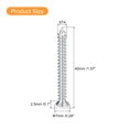 thumbnail image 2 of Unique Bargains ST4x40mm White Screws Self Tapping Screws, 50 Pack Flat Head Phillips Wood Screws for Woodworking, 2 of 4