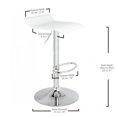 thumbnail image 4 of Bronte Living Tabouret de Bar en Similicuir Pivotant à 360° Dossier Haut Base Réglable en Hauteur avec Protection de Sol en Plastique - Série Miranda - Ensemble de 2, 4 of 8