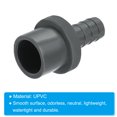 thumbnail image 4 of Unique Bargains UPVC Reducer Pipe Fitting 20mm OD 11mm Barbed, 5 Pack Straight Coupling Adapter Connector, Grey, 4 of 5